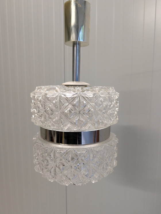 Image 1 of Kristallglas-Pendelleuchte von Austrolux Vienne aus den 1960er Jahren