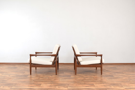 Image 1 of Mid-Century Oak Kolding Armchairs By Erik Wørts For Ikea, 1960S, Set Of 2