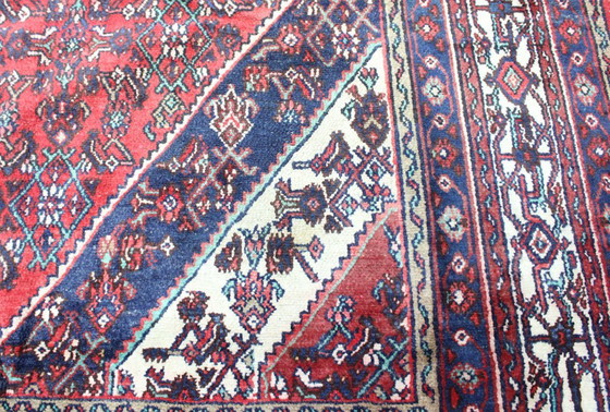 Image 1 of Handgeknoopt Perzisch tapijt Hamadan Patina 345x263