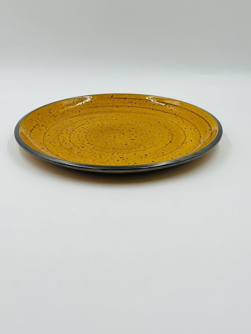 Boch La Louvière Palma geel gespikkelde vintage schaal