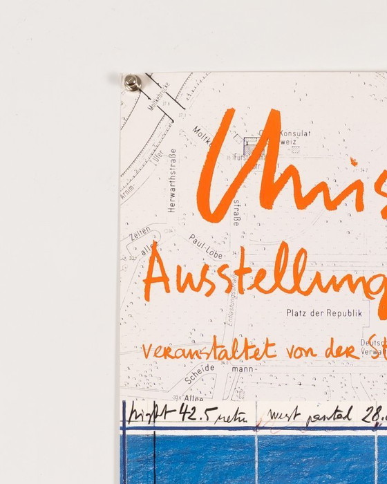 Image 1 of Christo in Berlijn 1993 – Originele vintage tentoonstellingsposter – Hedendaagse kunst – 84,1 x 59,4 cm A1
