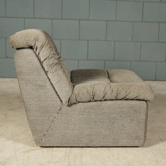 Image 1 of Modulares Sofa aus der Mitte des 20. Jahrhunderts – Veloursstoff Pepita – 1970er Jahre