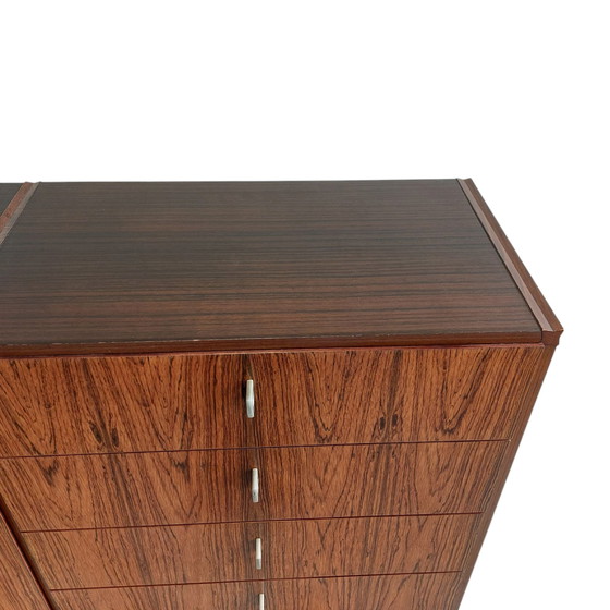 Image 1 of Cassettiera d'epoca in palissandro, mobile contenitore