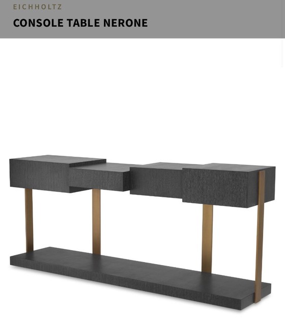 Eichholtz Konsolentisch Nerone Beistelltisch - Modernes Design – Metall, Holz (photo 9 of 10)