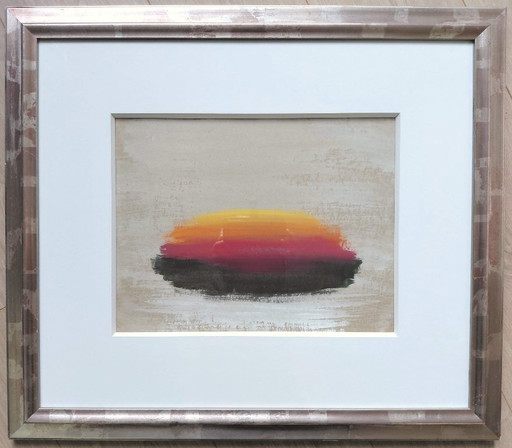 Eugène Brands - Color flowing, gouache (beautifully framed)