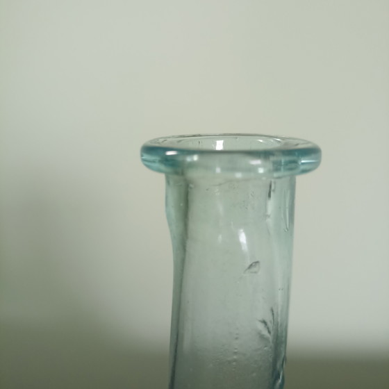 Image 1 of Antica bottiglia da barbiere vittoriana (ca. 1860-1880) – Acquamarina