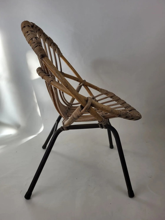 Sillón infantil de ratán y metal años 60 – Armarios de almacenamiento, Wicker, Vintage (photo 4 of 8)