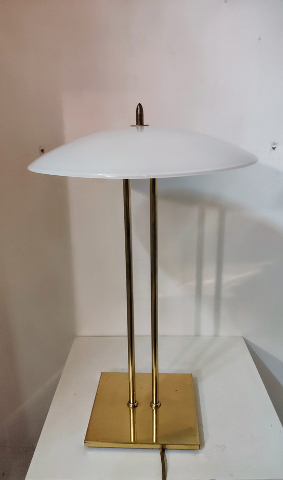 Image 1 of Mushroom Brass/Glass Jaren 70