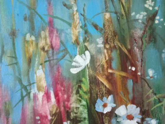 Pittura a Olio Originale Astratta Natura Fiori Sorgente – Dipinti e disegni, Canvas (photo 9 of 10)