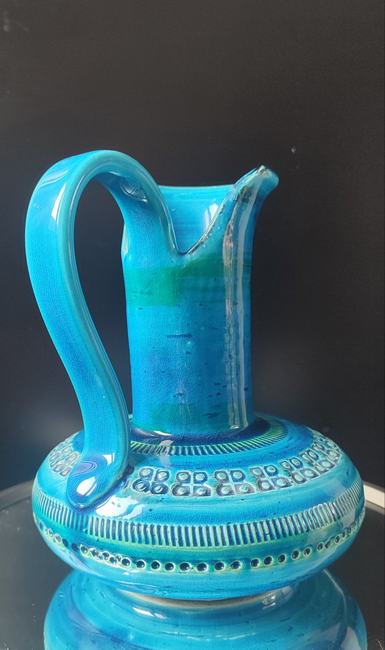 Image 1 of Aldo Londi pitcher, Bitossi, Rimini Blu series