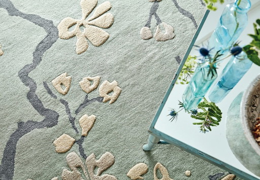 Alfombra de diseño de lujo Sanderson Anthea China Blue – 170 x 240 cm