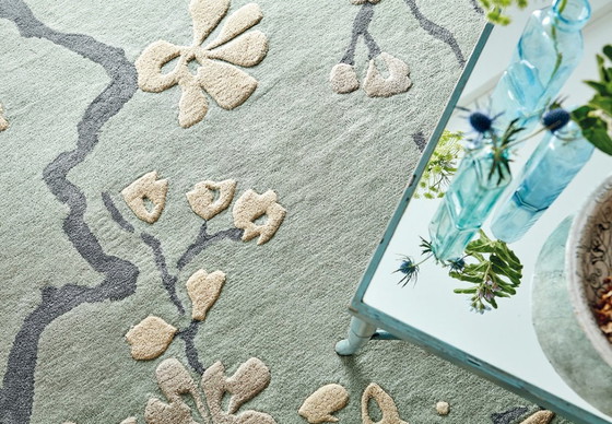 Image 1 of Alfombra de diseño de lujo Sanderson Anthea China Blue – 170 x 240 cm