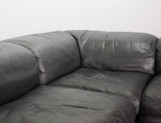 Canapé modulaire Jeep en cuir gris, années 1970, ensemble de 4 – Durlet, Canapés modulables, Leather (photo 10 of 38)