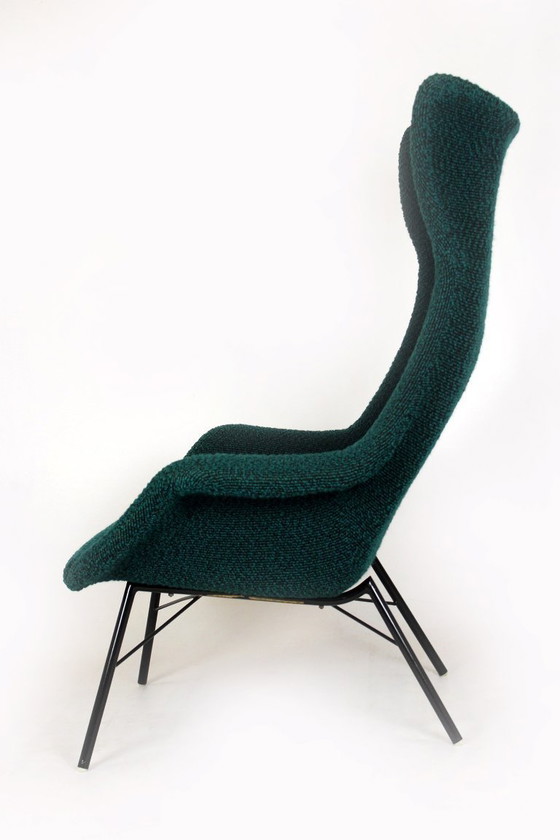 Image 1 of Wingback Lounge Chair van Miroslav Navrátil, Tsjecho-Slowakije, jaren 60