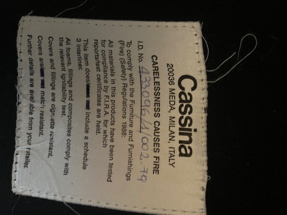 Image 1 of 2 cojines Cassina LC2 de mezclilla azul, originales con estructura LC2