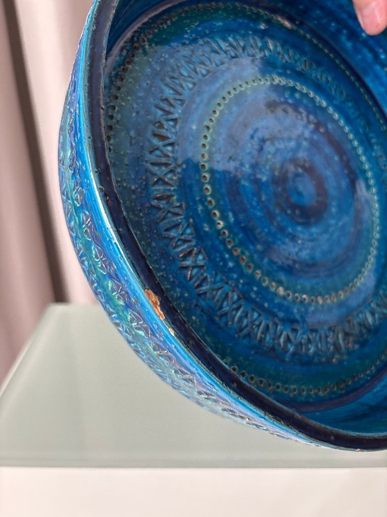 Ceramic bowl, blue, Bitossi, Vintage (photo 8 of 12)