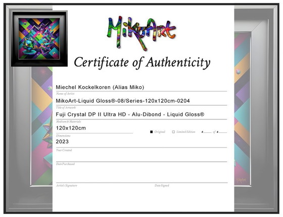 Image 1 of MikoArt-Liquid Gloss®-08/Series-120x120cm-0204