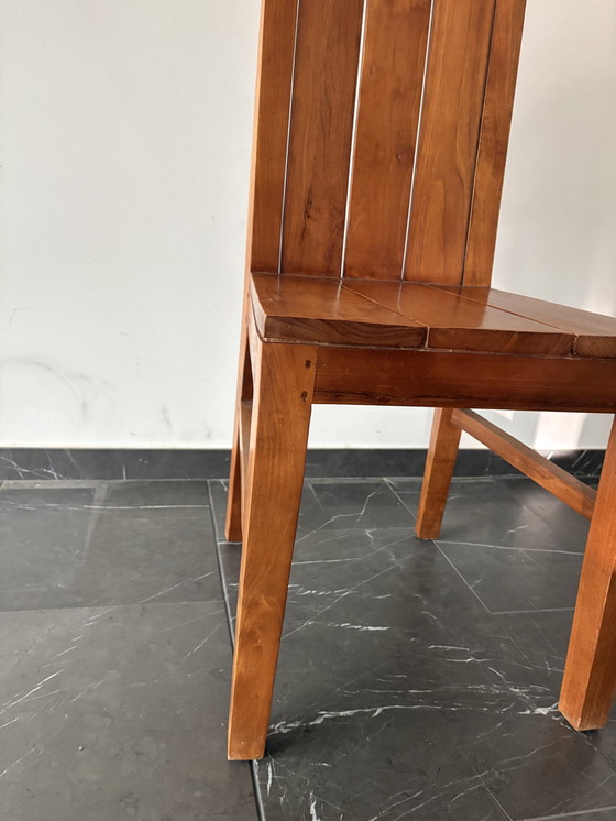 Image 1 of Tavolo da pranzo e sedia in legno massello di teak - ottima qualità