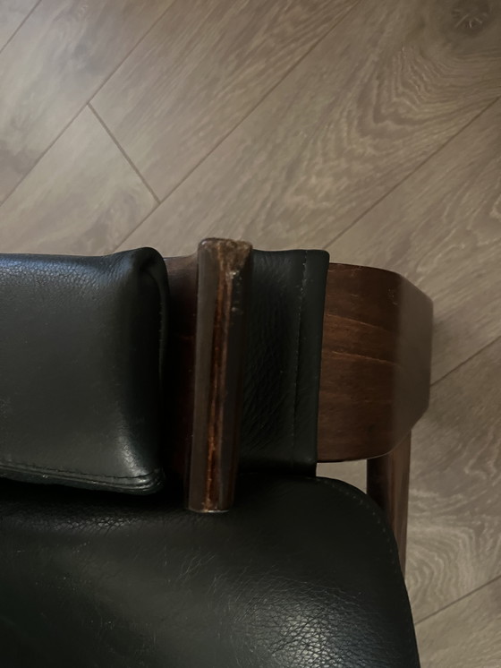 Image 1 of Fauteuil inclinable Kroken - Design scandinave - Style années 70 - Cuir vert