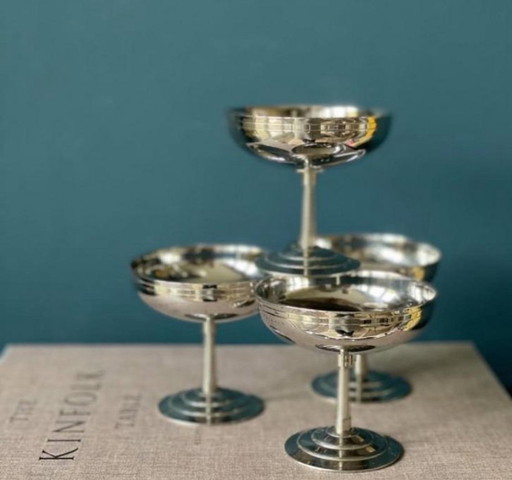 Letang Remy set of 4 vintage dessert coupes