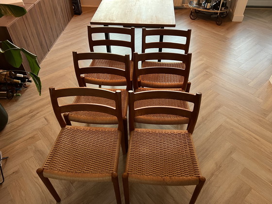 Image 1 of 6 Niels Otto Møller stoelen model 84 perfecte staat 