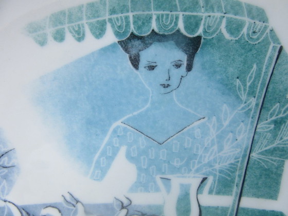 Image 1 of Oval Rosenthal Munchen Oval Plate / Dish by Lis Muller, Atlantis, very rare