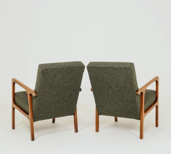Image 1 of Vintage fauteuil in mid-century modern design, avocadogroene granola, 1960