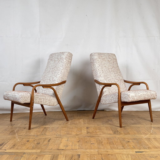 2x Fauteuils Antonin Suman pour TON années 1960
