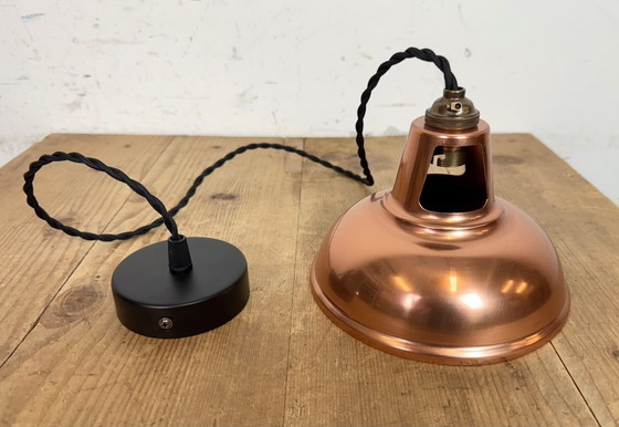 Image 1 of Lampada da soffitto vintage in rame industriale, anni 2000