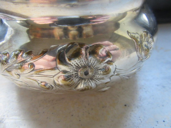 WMF Art Nouveau Antieke Kom met Zwenkhandvat, Verzilverd, Gestempeld WMFM – Schalen, Metal, Silver (photo 15 of 16)