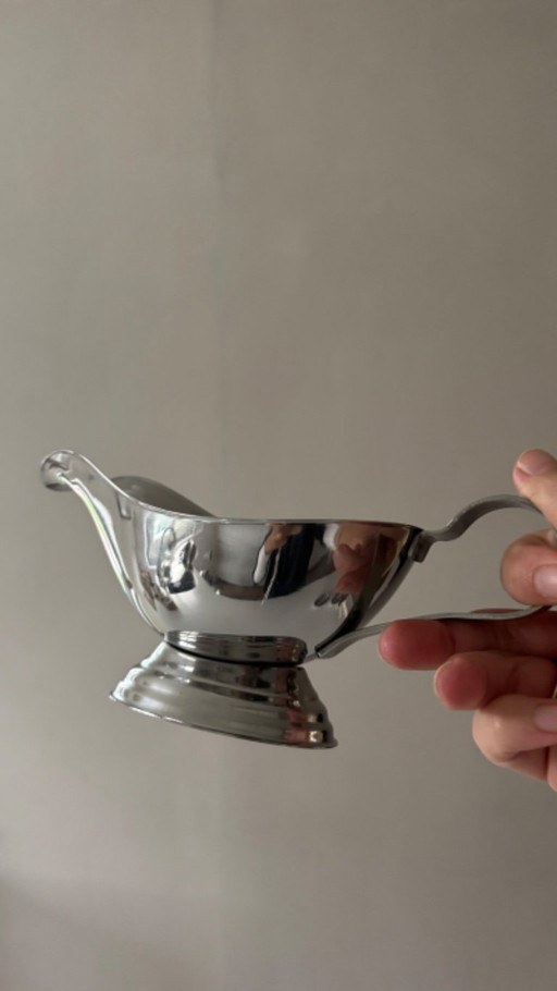 Salsiera vintage in acciaio inossidabile