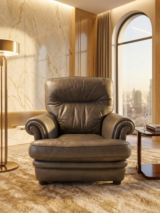 1x Fauteuil Original Poltrona Frau "Dream" – Années 80 – 1er Propriétaire en Excellent État! – Leather (photo 4 of 8)