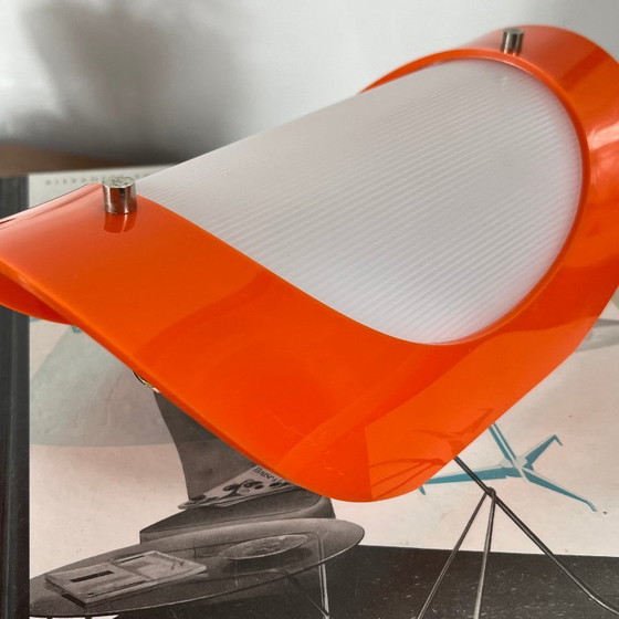 Pair of seventies orange plexiglass Wall lights (photo 4 of 9)