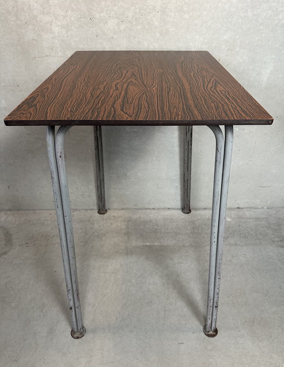 Image 1 of Vintage industrial school tables - steel and composite