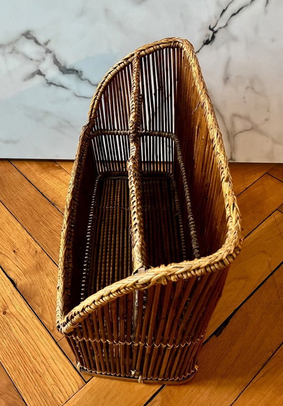 Image 1 of Portariviste vintage in rattan