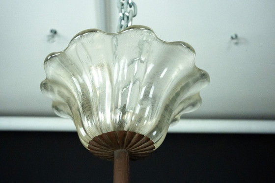 Image 1 of Raro lampadario in vetro di Murano Art Déco di Archimede Seguso, Italia, anni '30