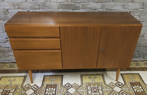 Scandinavian small sideboard 1 door, 3 drawers 1960