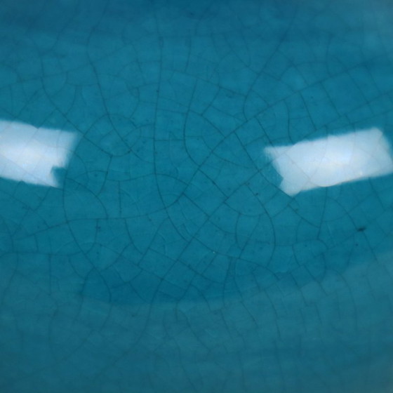 Image 1 of Italian Blue Ceramic Lamp