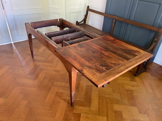 Tavolo da fattoria allungabile Tavolo da pranzo antico francese XIX secolo – Tavoli da pranzo, Legno (photo 22 of 25)
