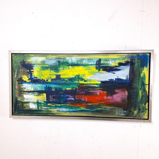 Abstract expressionist painting by Helga Gregersen