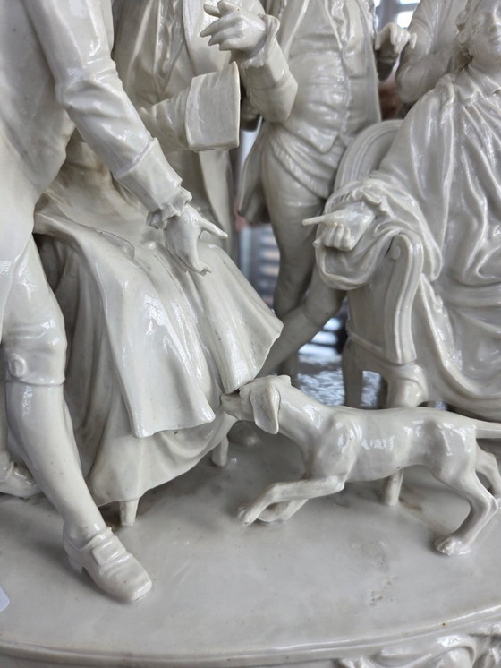 Image 1 of Skulptur – Steingutgruppe aus dem späten 19. Jahrhundert (Ref. 3751)