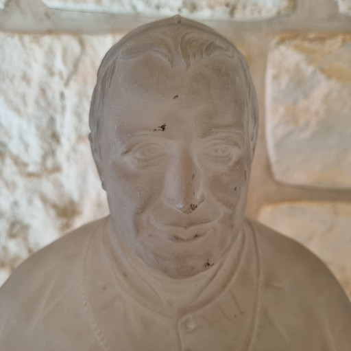 Antieke kristallen buste van St Louis Paus Pius IX