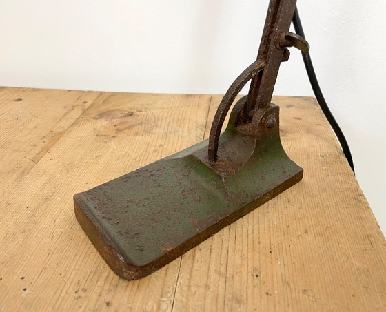 Image 1 of Lampada da terra vintage in smalto verde di Astral, anni '30