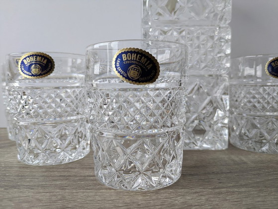 Image 1 of Set da whisky in cristallo, decanter Bohemia (cristallo al piombo 24%)