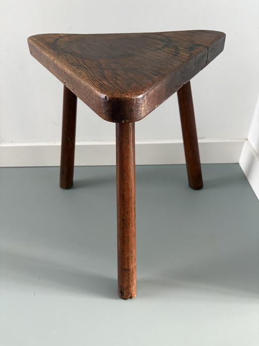 Tabouret vintage en chêne