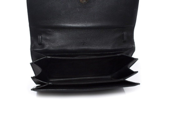 Image 1 of M2malletier, pochette La Fleur du Mal in pelle nera.