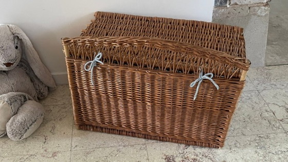 Handgemaakte, gesigneerde vintage aardewerk vaas – Ladekasten, Rattan (photo 14 of 37)