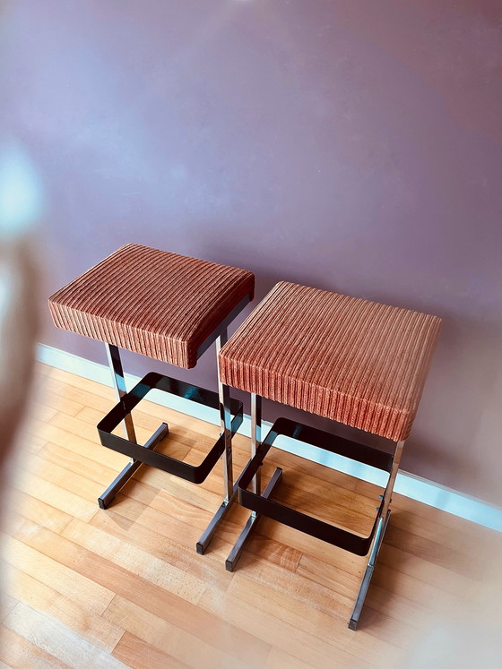 Image 1 of Ensemble de tabourets design années 70