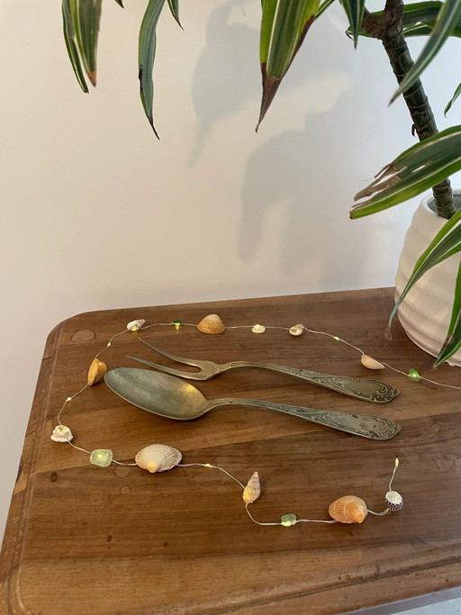 Vintage golden cutlery