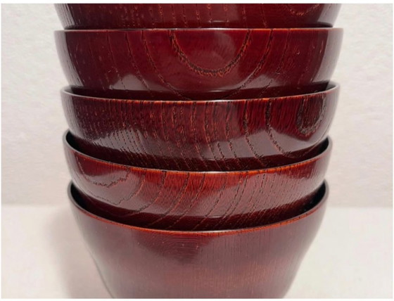 Image 1 of 5 magnifiques bols à soupe japonais Yamanaka par Zohiko Kyoto